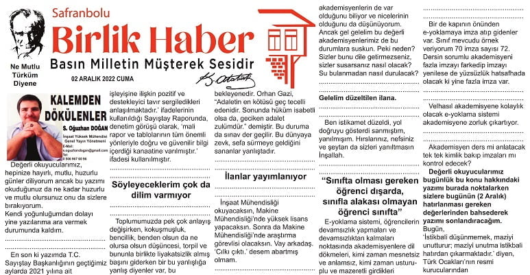 KALEMDEN DÖKÜLENLER