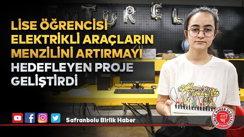 Bursalı lise öğrencisi elektrikli araçların menzilini artırmayı hedefleyen proje geliştirdi