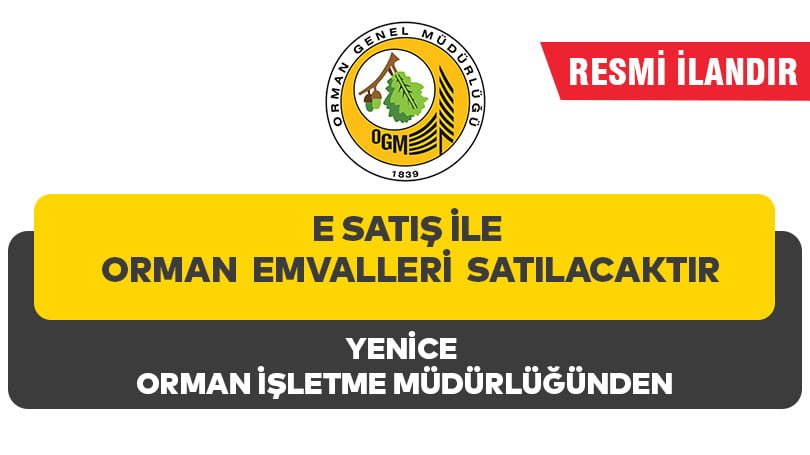 E SATIŞ İLE ORMAN  EMVALLERİ  SATILACAKTIR