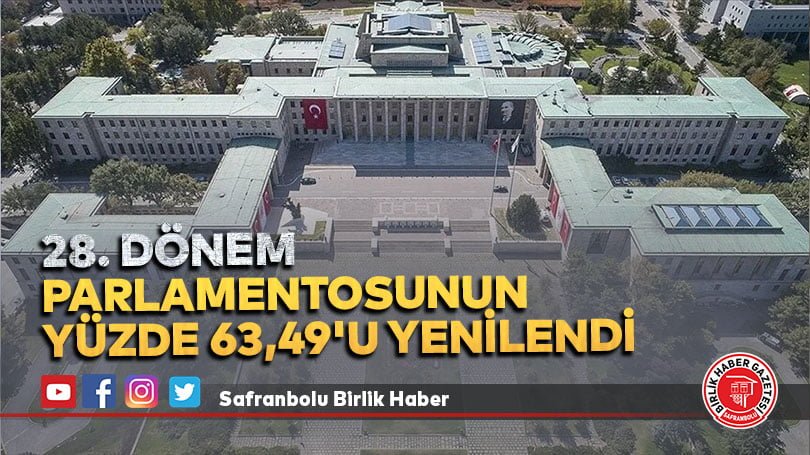 28. Dönem parlamentosunun yüzde 63,49’u yenilendi