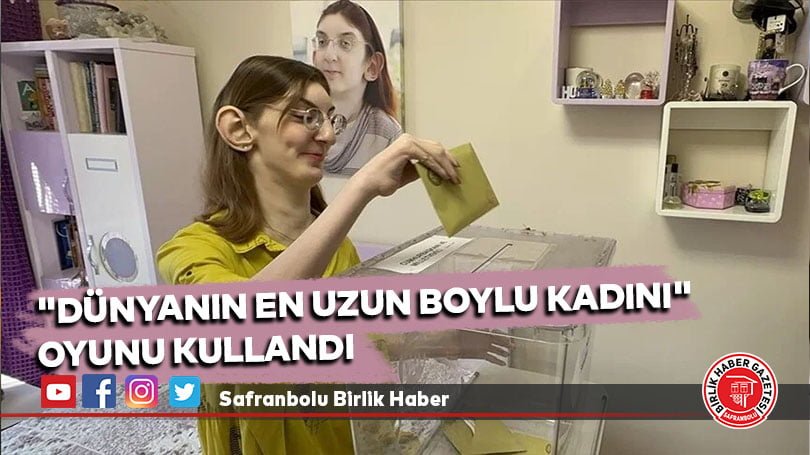 “Dünyanın en uzun boylu kadını” oyunu kullandı