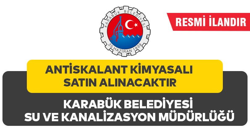ANTİSKALANT KİMYASALI SATIN ALINACAKTIR