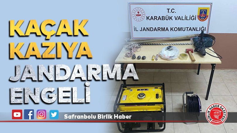 Kaçak kazıya jandarma engeli