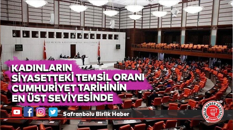 Kadınların siyasetteki temsil oranı Cumhuriyet tarihinin en üst seviyesinde