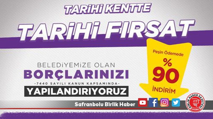 Safranbolu Belediyesi’nden yapılandırma hatırlatması