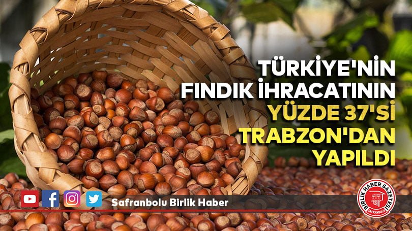 Türkiye’nin fındık ihracatının yüzde 37’si Trabzon’dan yapıldı
