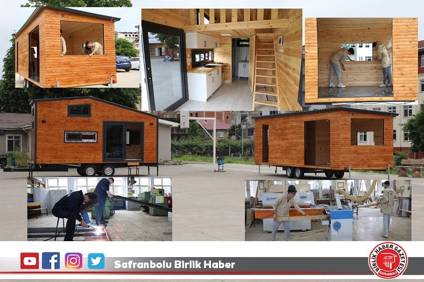Meslek lisesi öğrencilerinden “taşınabilir ev” üretimi