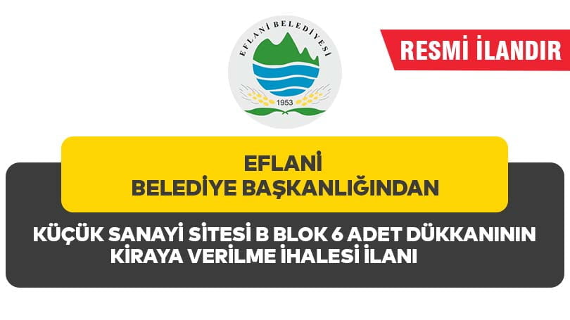 EFLANİ BELEDİYE BAŞKANLIĞINDAN