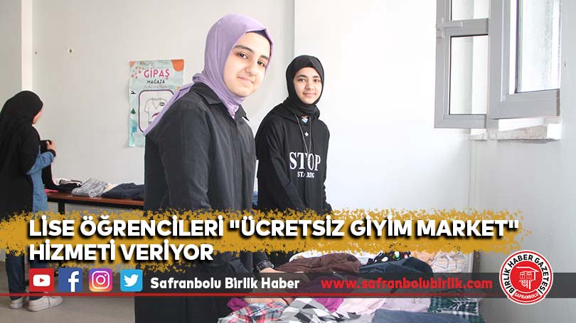 Lise öğrencileri “ücretsiz giyim market” hizmeti veriyor