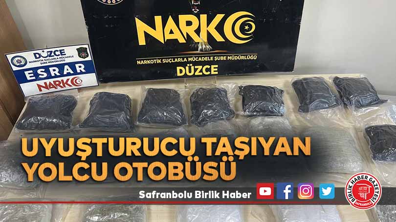 Uyuşturucu taşıyan yolcu otobüsü