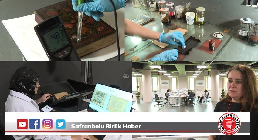 Yüzlerce yıllık eserler Cumhurbaşkanlığı Millet Kütüphanesi’nde “şifa” buluyor