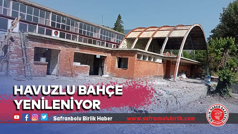 Havuzlu bahçe yenileniyor