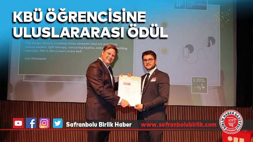 KBÜ Öğrencisine Uluslararası Ödül