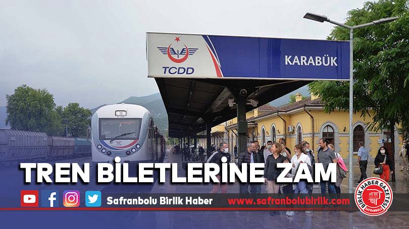 Tren biletlerine  zam