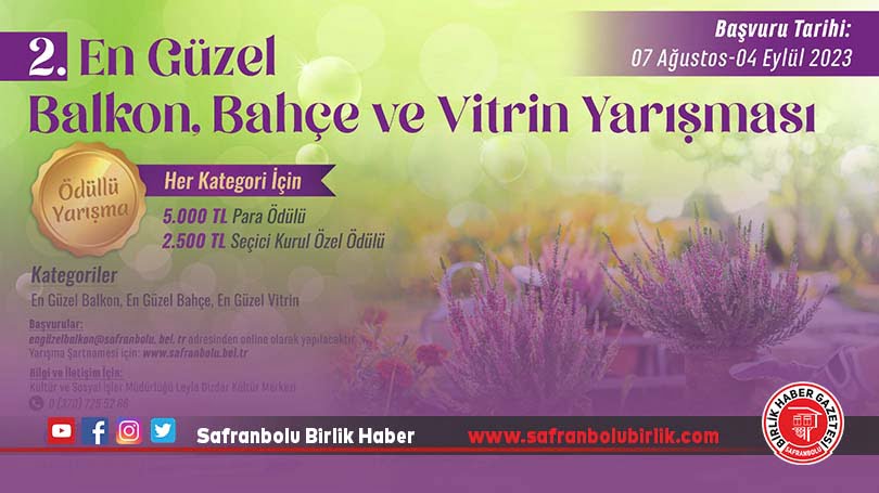 En Güzel Balkon, Bahçe ve Vitrin Yarışması Başlıyor
