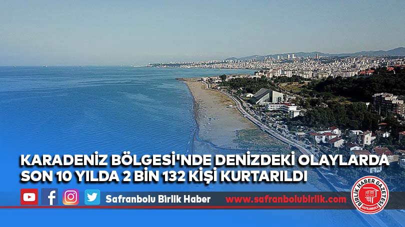 Karadeniz Bölgesi’nde denizdeki olaylarda son 10 yılda 2 bin 132 kişi kurtarıldı