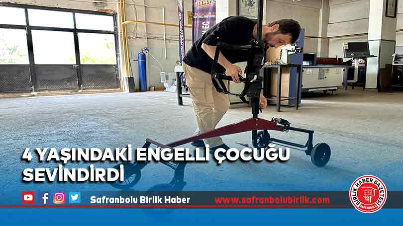 4 yaşındaki engelli çocuğu sevindirdi