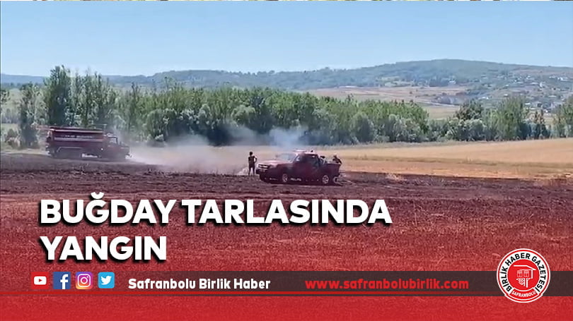 Buğday tarlasında yangın