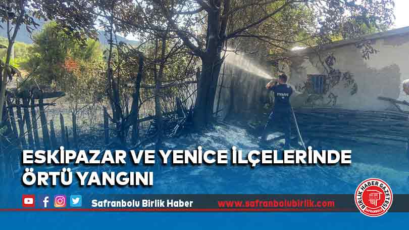 Eskipazar ve Yenice ilçelerinde örtü yangını