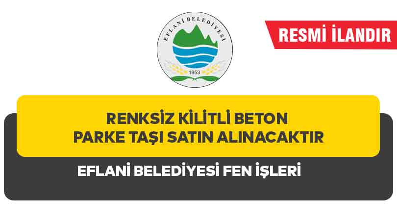 RENKSİZ KİLİTLİ BETON PARKE TAŞI SATIN ALINACAKTIR