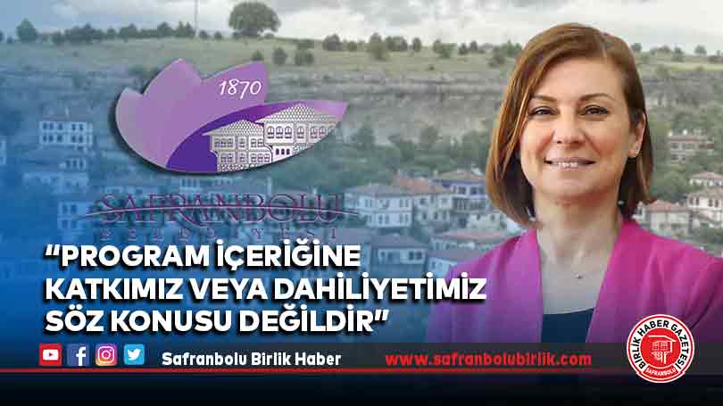 “Program içeriğine katkımız veya dahiliyetimiz söz konusu değildir”