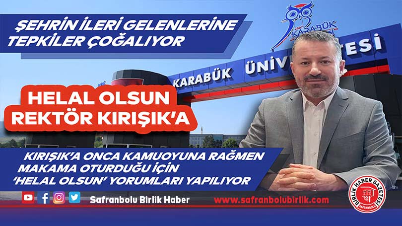 Helal olsun Rektör Kırışık’a