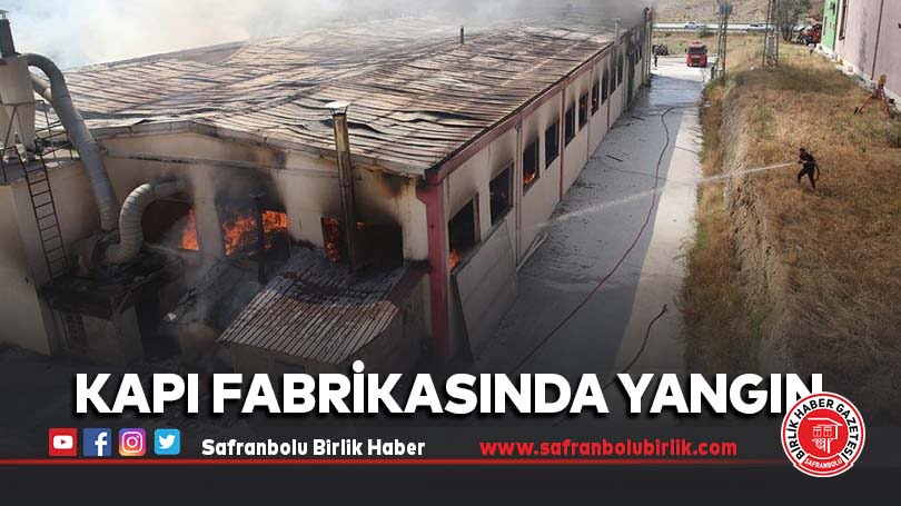 Kapı fabrikasında yangın