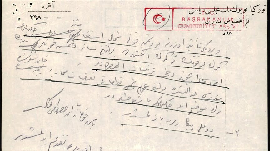 Milli Mücadele’nin en önemli safhasının ayrıntıları Atatürk’ün elinden yazılmış telgrafta