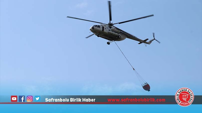 Bolu’daki orman yangını alanlarında soğutma çalışması sürüyor