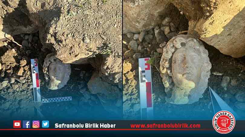 Düzce’de antik kentte bulunan Büyük İskender’e ait heykel başı arkeologları heyecanlandırdı