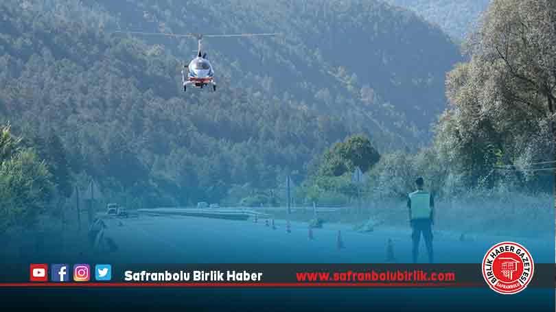 Bolu’da kural ihlali yapan sürücüler “cayrokopter” ile tespit edildi