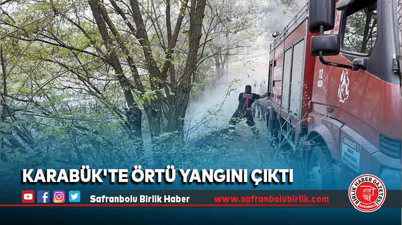 Karabük’te örtü yangını çıktı