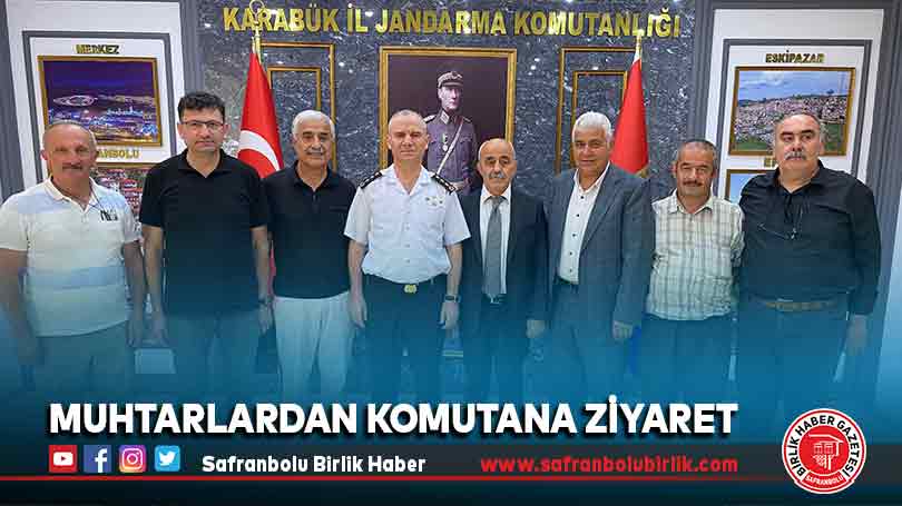 Muhtarlardan komutana ziyaret