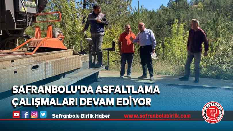 Safranbolu’da asfaltlama çalışmaları devam ediyor