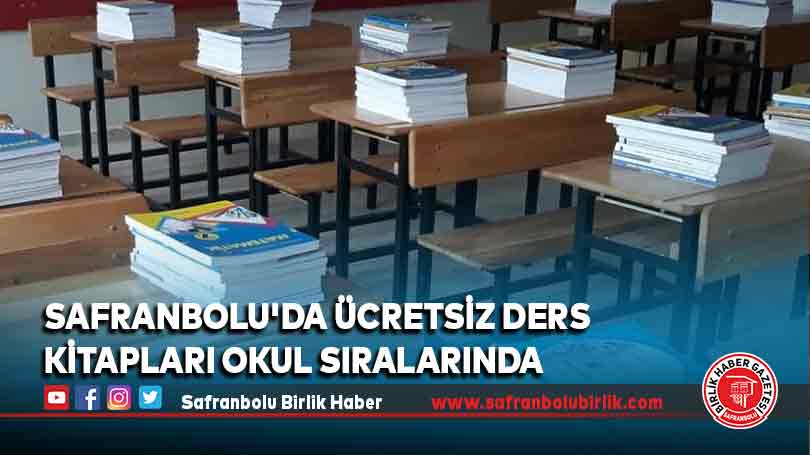 Safranbolu’da ücretsiz ders kitapları okul sıralarında