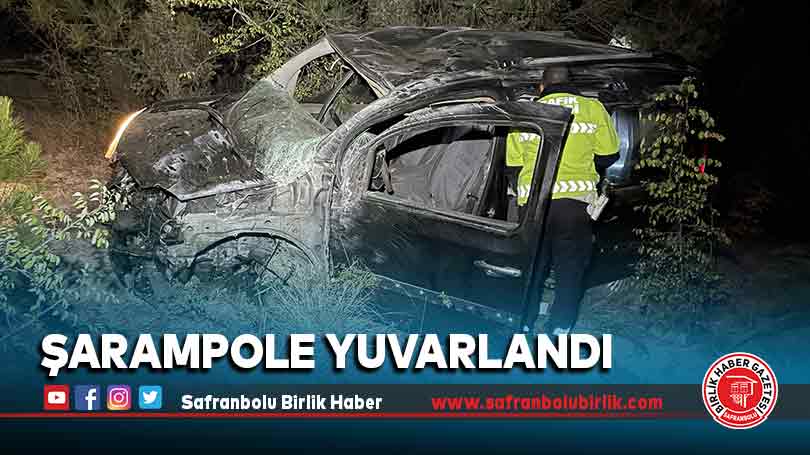 Şarampole yuvarlandı