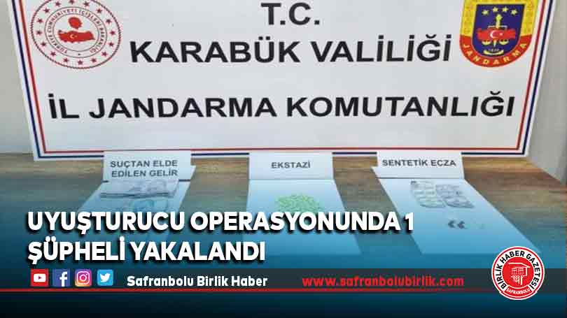 Uyuşturucu operasyonunda 1 şüpheli yakalandı