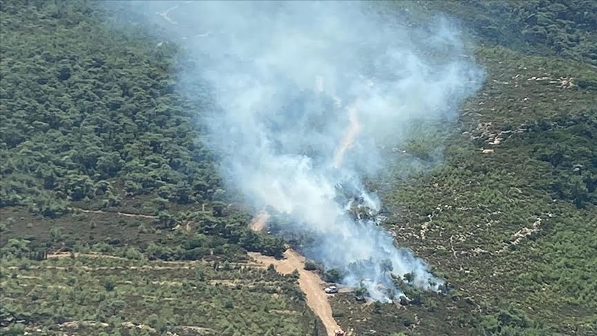 İzmir Foça’da çıkan orman yangını kontrol altına alındı