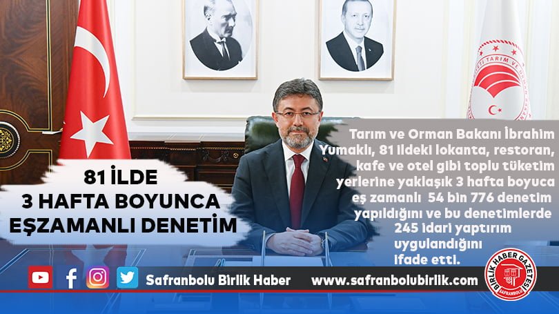 81 ilde 3 hafta boyunca eşzamanlı denetim