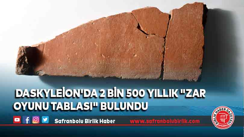 Daskyleion’da 2 bin 500 yıllık “zar oyunu tablası” bulundu