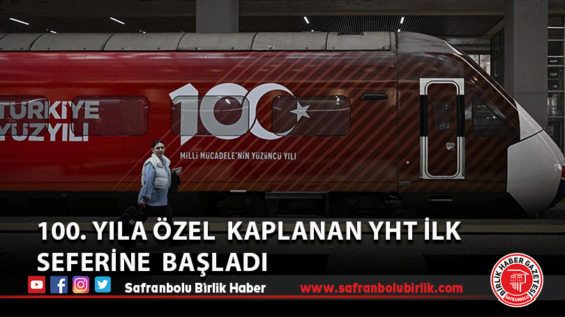100. Yıla özel kaplanan YHT ilk seferine başladı