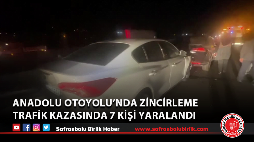 Zincirleme trafik kazasında 7 kişi yaralandı