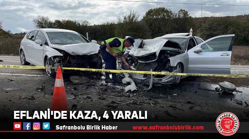 Eflani’de kaza, 4 yaralı
