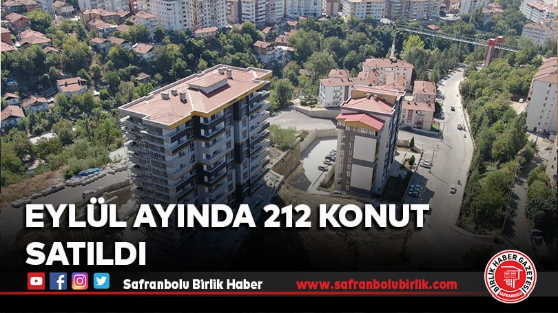 Eylül ayında 212 konut satıldı
