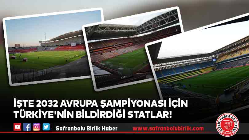 İşte 2032 Avrupa Şampiyonası için Türkiye’nin bildirdiği statlar!