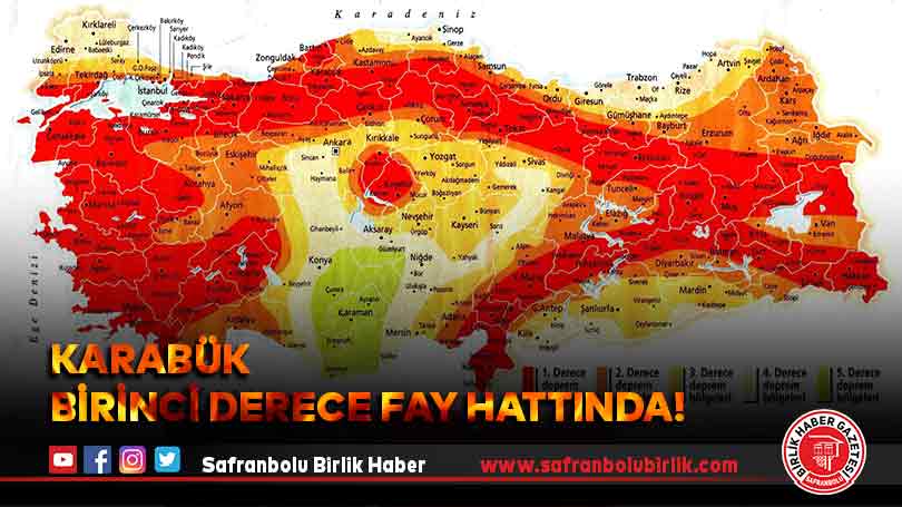 Karabük Birinci Derece Fay Hattında!