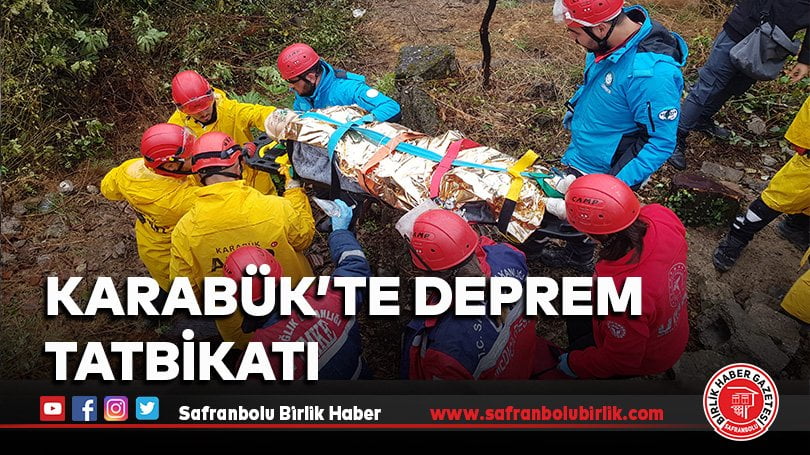 Karabük’te deprem tatbikatı
