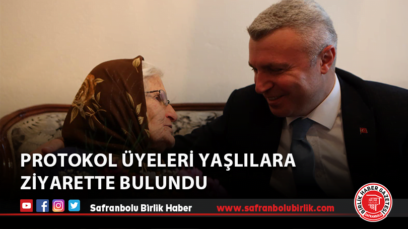 Protokol üyeleri yaşlılara ziyarette bulundu