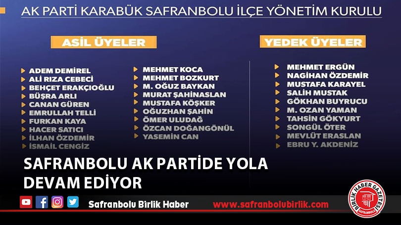 Safranbolu AK partide yola devam ediyor