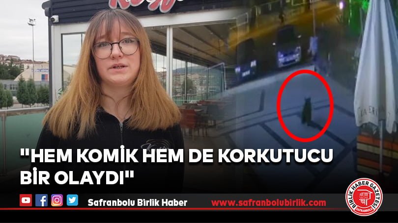 Yavru ayının paniğe neden olduğu iş yerindeki çalışan o anları anlattı